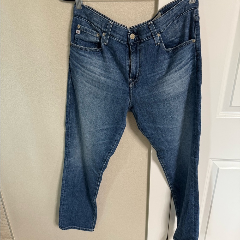 AG Adriano Goldschmied Dark Blue Straight Jeans